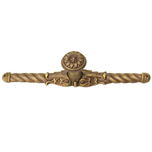 Carpe Diem Hardware - Carpe Diem 831838-3 Acanthus Antique Brass Small Knob Rosette Style W/ Rope Large Back Plate - Antique Brass