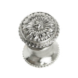 Carpe Diem Hardware - Acanthus Small Knob With Flared Foot Rosette Style In Platinum. - Platinum