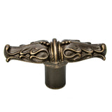 Carpe Diem Hardware - Acanthus Leaves Large Knob Romanesque Style - Antique Brass