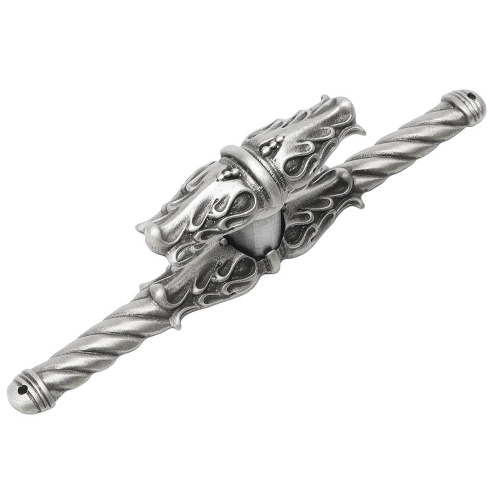 Carpe Diem Hardware - Carpe Diem Hardware Leave Large Knob W/ Rope Large Back Plate Romanesque Style Finished In Satin. - Satin