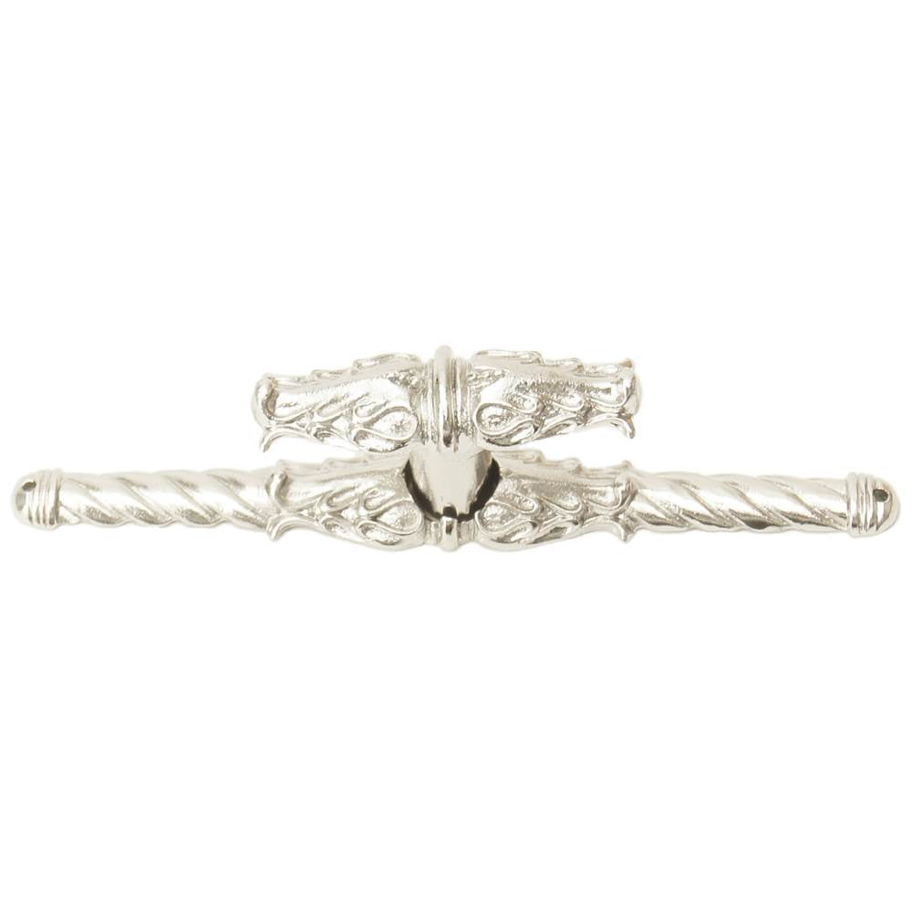 Carpe Diem Hardware - Carpe Diem Hardware Leave Large Knob W/ Rope Large Back Plate Romanesque Style Finished In Platinum . - Platinum