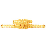 Carpe Diem Hardware - Carpe Diem Hardware Leave Large Knob W/ Rope Large Back Plate Romanesque Style Finished In Gilded Mercury . - Gilded Mercury