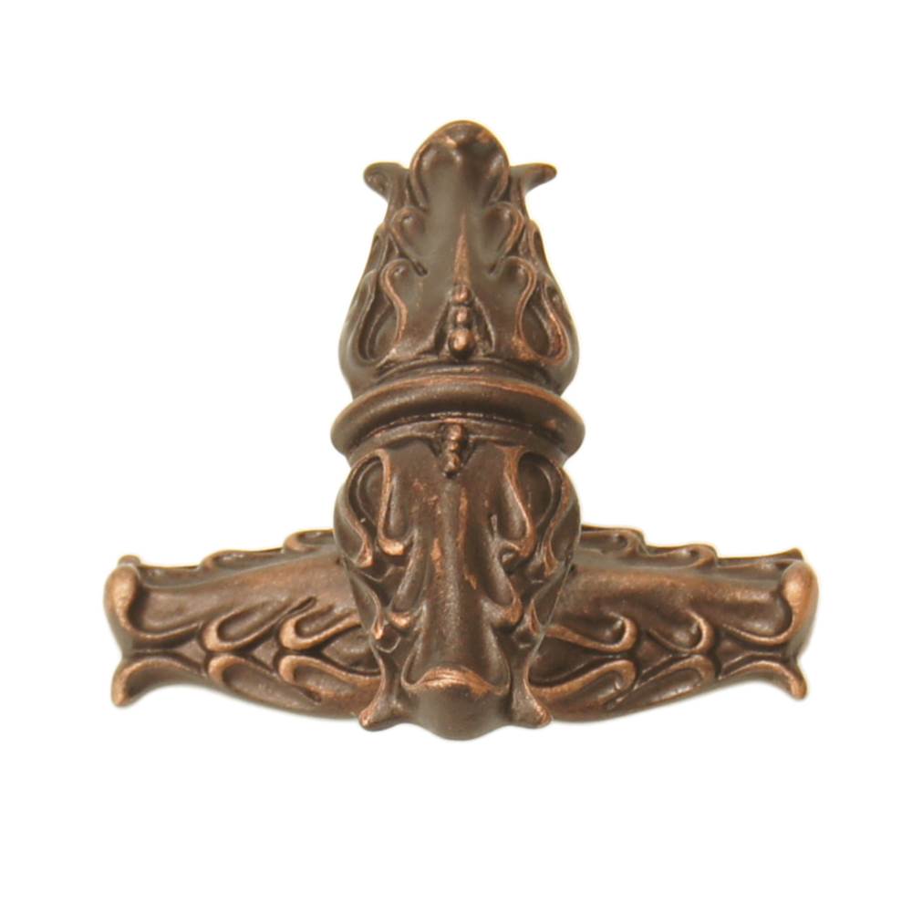 Carpe Diem Hardware - Acanthus Leave Large Knob w/ Rope Small Backplate Romanesque Style - Soft Gold