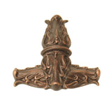 Carpe Diem Hardware - Acanthus Leave Large Knob w/ Rope Small Backplate Romanesque Style - Soft Gold