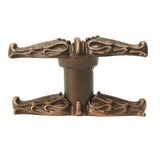 Acanthus Leave Large Knob w/ Rope Small Backplate Romanesque Style