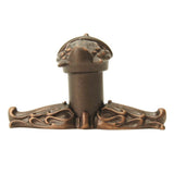 Acanthus Leave Large Knob w/ Rope Small Backplate Romanesque Style