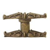 Acanthus Leave Large Knob w/ Rope Small Backplate Romanesque Style