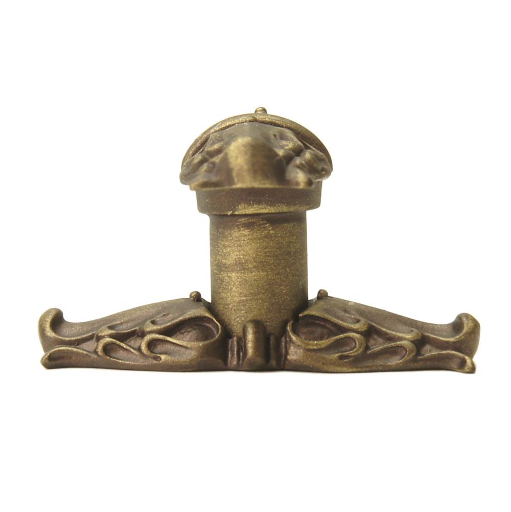 Acanthus Leave Large Knob w/ Rope Small Backplate Romanesque Style
