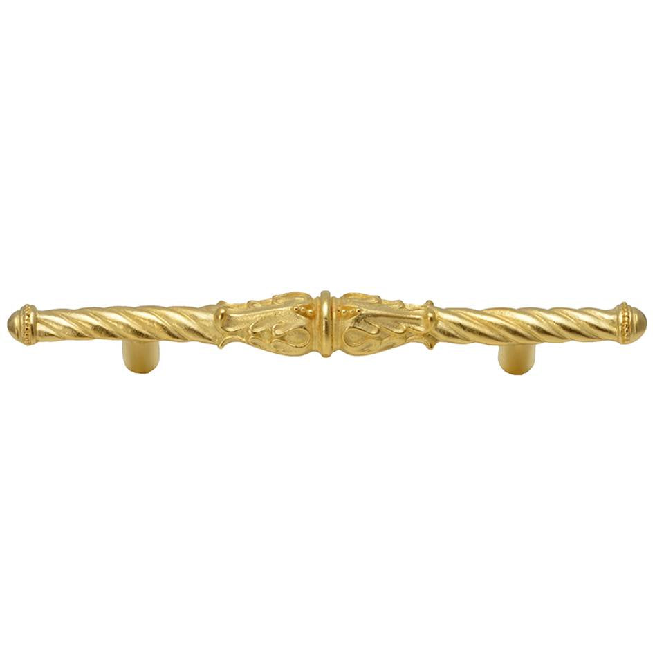 Carpe Diem Hardware - Acanthus 4'' O.C. Pull Romanesque Style In Antique Brass. - Gilded Mercury