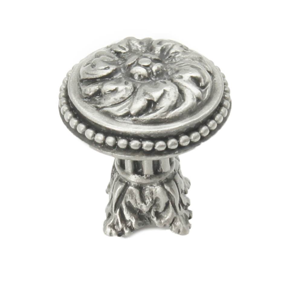 Carpe Diem Hardware - Acanthus & Beaded Large Knob w/ Column Base Rosette Style - Chrysalis