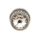 Cache Medium Round Knob With An 18Mm Swarovski Clear Crystals