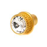 Cache Medium Round Knob With An 18Mm Swarovski Clear Crystals