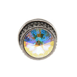 Cache Medium Round Knob With An 18Mm Swarovski Aurore Boreale Crystals
