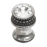 Carpe Diem Hardware - Cache Medium Round Knob With Flared Foot With An 18Mm Swarovski Clear Crystal In Chalice. - Chalice