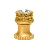 Carpe Diem Hardware - Cache Medium Round Knob With Halo Platform With 24 Swarovski Clear Crystals - Gilded Mercury