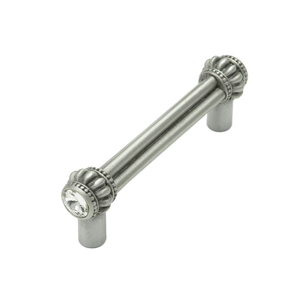 Cache Double 3'' O.C. Pull With 2 Rivoli Swarovski Clear Crystals