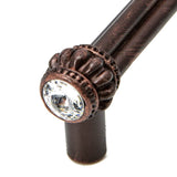Cache Double 3'' O.C. Pull With 2 Rivoli Swarovski Clear Crystals