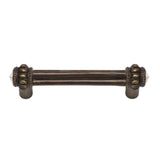 Cache Double 3'' O.C. Pull With 2 Rivoli Swarovski Clear Crystals