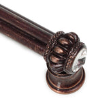 Cache Double 3'' O.C. Pull With Flared Foot With 2 Rivoli Swarovski Clear Crystals In Satin.