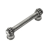 Cache Double 3'' O.C. Pull With Flared Foot With 2 Rivoli Swarovski Clear Crystals In Satin.
