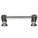 Cache Double 3'' O.C. Pull With Flared Foot With 2 Rivoli Swarovski Clear Crystals In Satin.
