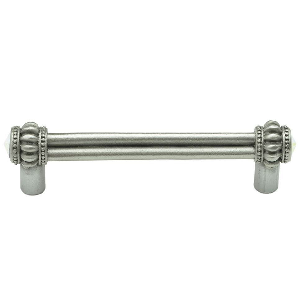 Cache Double 4'' O.C. Pull With 2 Rivoli Swarovski Aurore Boreale Crystals