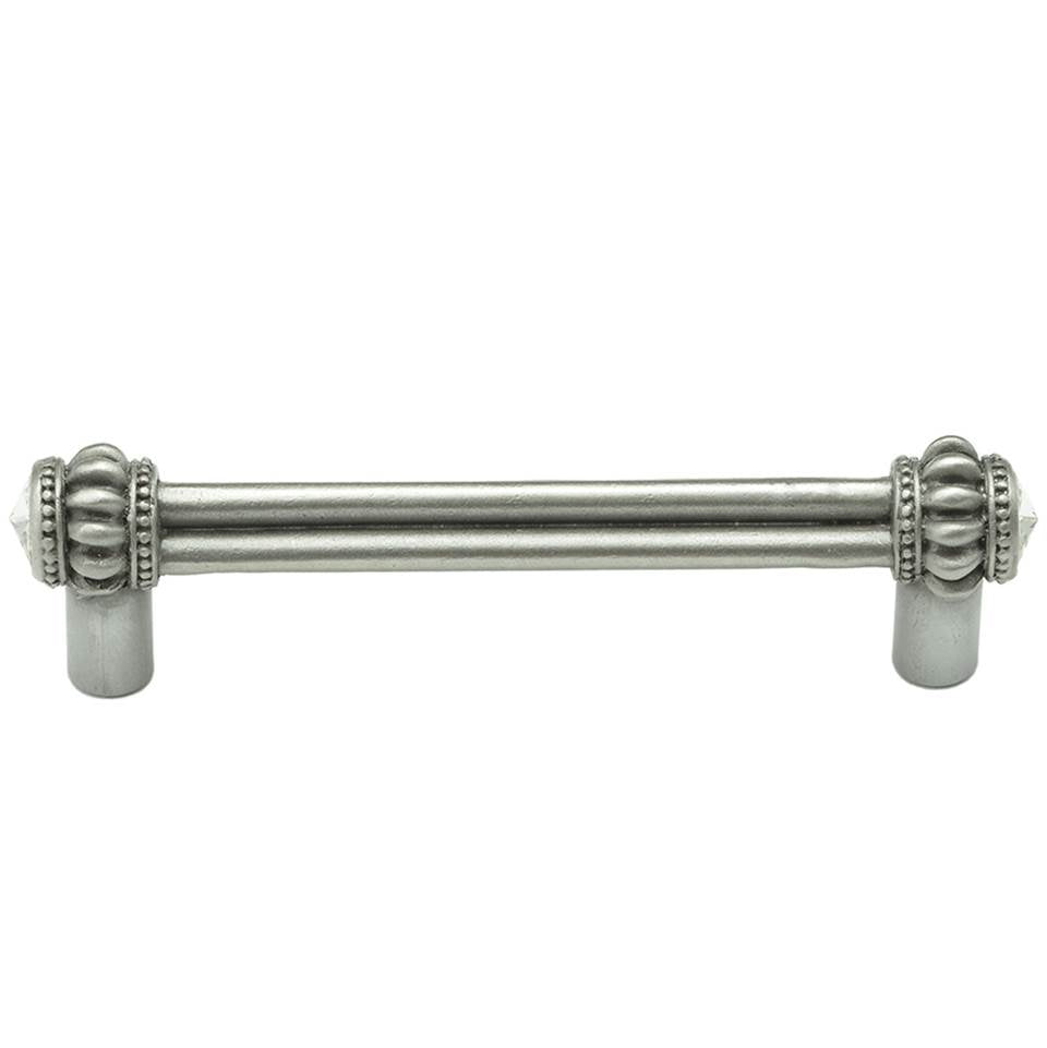 Cache Double 4'' O.C. Pull With 2 Rivoli Swarovski Clear Crystals