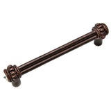 Carpe Diem Hardware - Cache Double 4'' O.C. Pull w/ 2 Rivoli Swarovski Crystals - Oil Rub Bronze