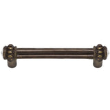 Cache Double 4'' O.C. Pull With 2 Rivoli Swarovski Clear Crystals