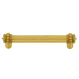 Cache Double 4'' O.C. Pull With 2 Rivoli Swarovski Clear Crystals