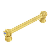 Cache Double 4'' O.C. Pull With Flared Foot With 2 Rivoli Swarovski Aurore Boreale Crystals