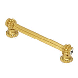 Carpe Diem Hardware - Cache Double 4'' O.C. Pull With Halos Platforms With 40 Swarovski Clear Crystals - Gilded Mercury