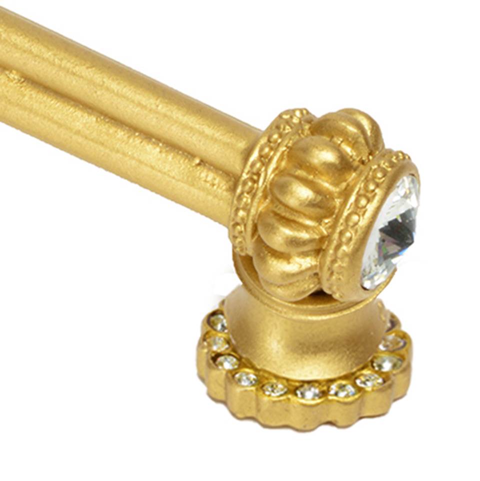 Cache Double 4'' O.C. Pull With Halos Platforms With 40 Swarovski Clear Crystals