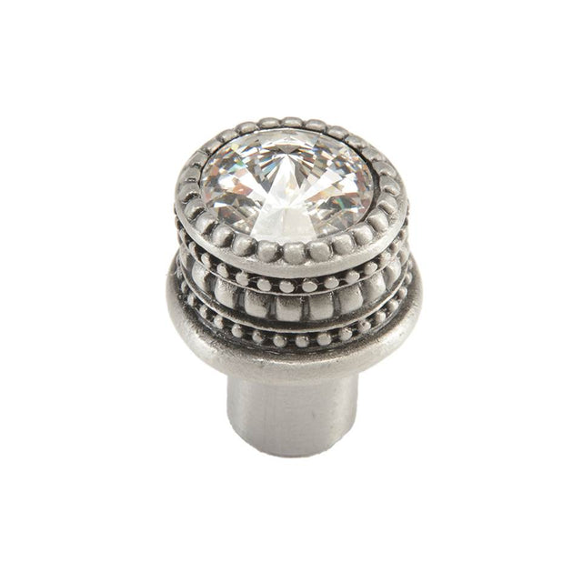 Carpe Diem Hardware - Cache Medium Round Knob w/ An 16Mm Rivoli Swarovski Crystal - Soft Gold