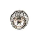Cache Medium Round Knob With An 16Mm Rivoli Swarovski Clear Crystal