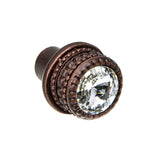 Cache Medium Round Knob With An 16Mm Rivoli Swarovski Clear Crystal