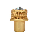 Carpe Diem Hardware - Cache Medium Round Knob w/ An 16Mm Rivoli Swarovski Crystal - Gilded Mercury