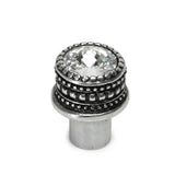Carpe Diem Hardware - Cache Medium Round Knob With An 16Mm Swarovski Clear Crystal In Chalice. - Chalice