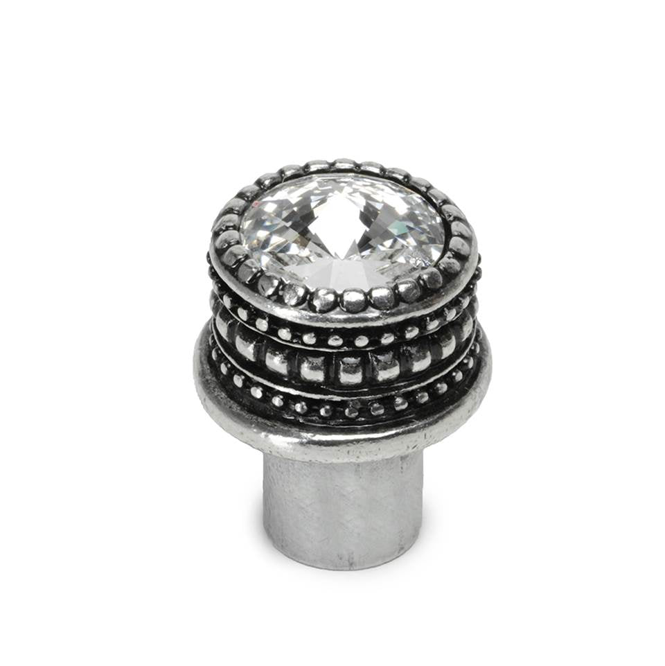 Carpe Diem Hardware - Cache Medium Round Knob w/ An 16Mm Rivoli Swarovski Crystal - Chalice