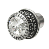 Cache Medium Round Knob With An 16Mm Rivoli Swarovski Clear Crystal