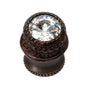 Carpe Diem Hardware - Cache Medium Round Knob w/ Flared Foot w/ An 16Mm Swarovski Crystal - Soft Gold
