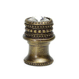 Carpe Diem Hardware - Cache Medium Round Knob w/ Flared Foot w/ An 16Mm Swarovski Crystal - Antique Brass