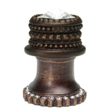 Cache Medium Round Knob With Halo Platform With 24 Swarovski Clear Crystals