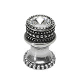 Carpe Diem Hardware - Cache Medium Round Knob With Halo Platform With 24 Swarovski Clear Crystals - Chalice