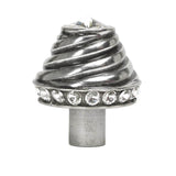 Carpe Diem Hardware - Cache Large Round Knob With 19 Rivoli Swarovski Clear Crystals - Chalice