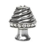 Carpe Diem Hardware - Cache Medium Round Knob With Flared Foot With 19 Rivoli Swarovski Clear Crystals In Chalice. - Chalice