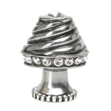 Carpe Diem Hardware - Cache Medium Round Knob With Halo Platform With 42 Swarovski Clear Crystals - Chalice