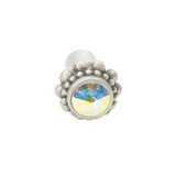 Cache Small Round Knob With A Rivoli Swarovski Aurore Boreale Crystal