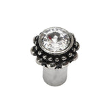 Cache Small Round Knob With A Rivoli Swarovski Clear Crystal