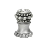 Carpe Diem Hardware - Cache Small Round Knob With Halo Platform With 20 Swarovski Clear Crystals - Satin
